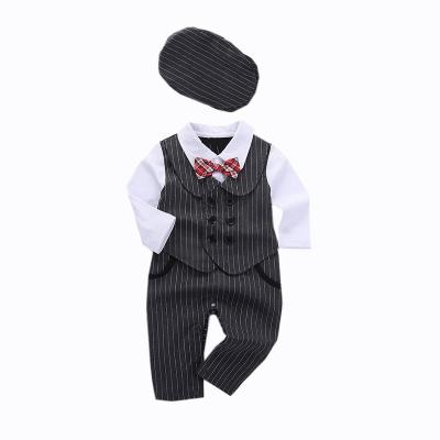 China New Arrival Cotton Anti-Shrink Babies Clothes Toddler Two Piece Autumn Full Sleeves Clothing Set High Quality Striped Baby Boy Suit for sale