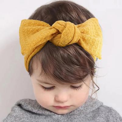 China Fashion New Arrival Knitted Knot Headband Baby For Girl Bow Headband Warm Autumn Winter Baby Hair Accessories Headband Loose for sale