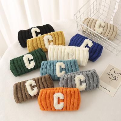 China Fashion trendy letter turban headbands fall winter knitted sporty spa hair bands headbands stretch head bands for women for sale