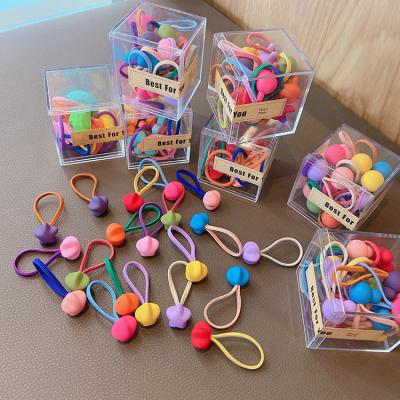 China Soft Baby Matte Hair Accessories Candy Color Yong Ladies Wholesale Elastic Ties Rubber Hair Bands Set for sale