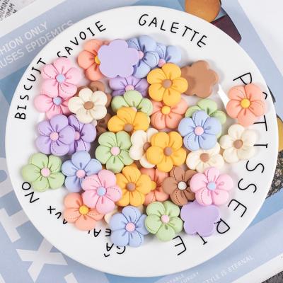 China None Resin Chunky Flower Mixed Assort Color Flatback Cabochon DIY Scrapbook Embellishments Accessories For Decoration for sale