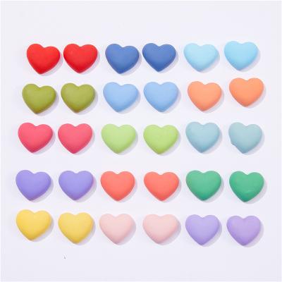 China None Wholesale Cute Heart Resin Charm Flatback Candy Color Cabochons For DIY Jewelry Findings Mud Charm Cell Phone Case Accessories for sale