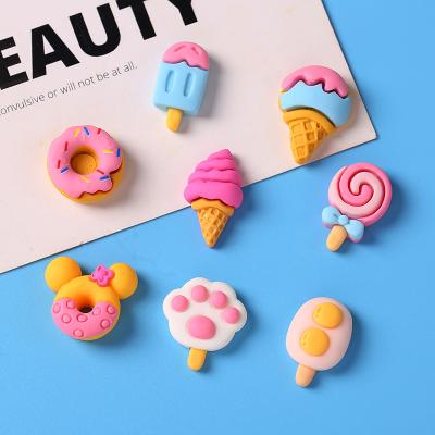 China No new hot cute ice cream donut lollipop jewelry making charm kawaii flatback resin cabochon decor for sale