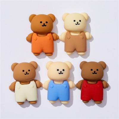 China Resin Jewelry Making Resin Flatback Cute Bear DIY Resin Charms For Necklace Bracelet Hair Accessories Decoration Parts for sale