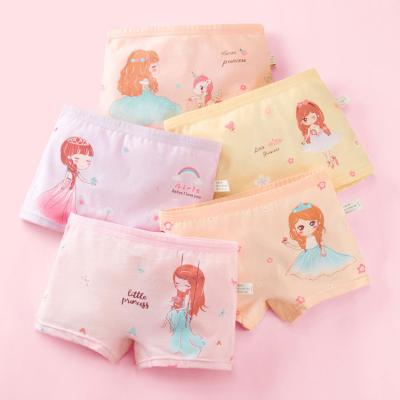 China New Print Cotton Kids Girls Breathable Cute Boxers Briefs Comfortable And Soft Belt Princess Young Women Boxer Shorts Briefs for sale