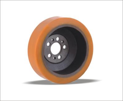 China Reliable Forklifts Quality 215-250mm Ductile Iron Center Polyurethane Tread Drive Wheels for sale