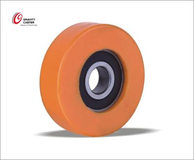 China Good Quality Industry Discount China Polyurethane Guide Large PU Rollers With Ball Bearing Diameter Range 30-85mm for sale