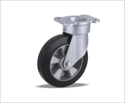 China Spot industry quality rubber wheels 125-300mm center reliable aluminum soild ball bearing for trolley for sale