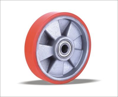 China High Quality Industry Competitive Price 100-300mm Ball Bearing Cast Center Polyurethane PU Caster Wheels for sale