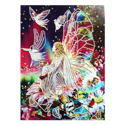 China Wholesale Modern 5D Diamond Painting Elf Girl All Diamond Crystal Home Decoration Painting for sale