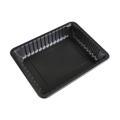 China Food Supermarket Use Food Grade Film Frozen Food Clear Biodegradable Plastic Sealing Tray for sale