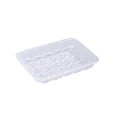 China Disposable Eco - Friendly Plastic Food Vacuum Shaped Food Grade Blister Vegetable / Fruit / Meat Packaging Trays for sale