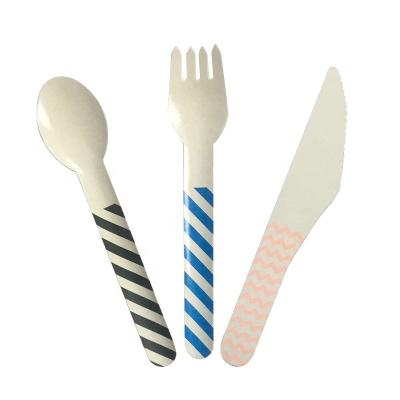 China Disposable Biodegradable Western Cake Birthday Cake Food Dessert Paper Cutlery Tableware for sale