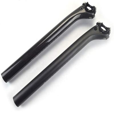 China Factory Price Carbon Fiber Bike Seat Post Full Tube 3K Seatpost Super Lightweight Bicycle SeatPost for sale