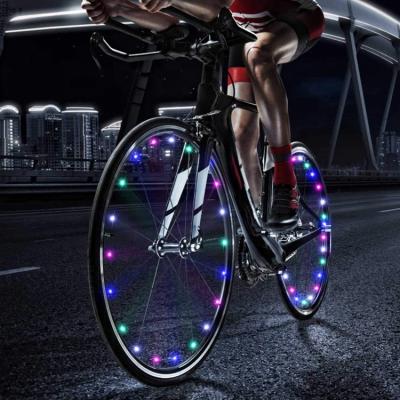 China Ultra Bright Waterproof Bicycle Lights Bike Wheel Light Led Tire Lights Safety Spoke String Lamp Keep Riding Safe for sale