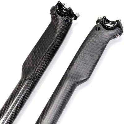 China Super Light 3k Fiber MTB Seatpost Full Part 27.2 30.8 31.6 350 400MM Super Lightweight Carbon Road Bike Seat Post for sale