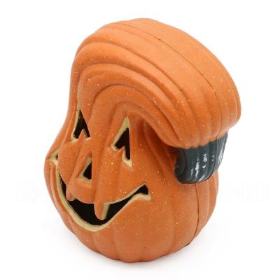 China Battery Operated Led Pumpkin Lights Halloween Jack o Lantern Battery Operated Orange Pumpkin Lantern For Home Decorations for sale