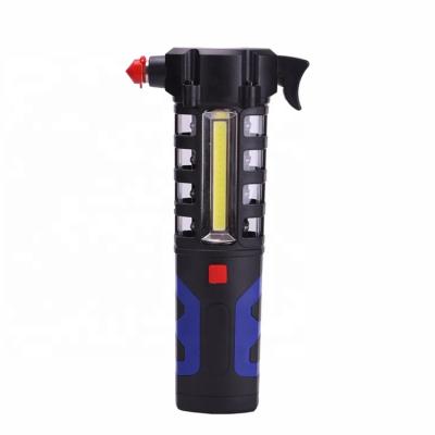 China LED Emergency Flashlight Car Safety Seat Belt Cutter Window Glass Breaker Car Emergency Escape Kit Flashlight for sale