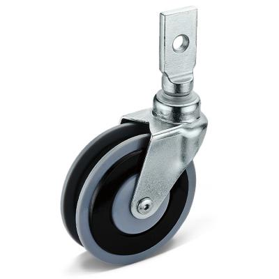 China Other 5 Inch Solid Swivel Space Take-up Caster Caster PU Caster With PP Core For Lift Trolley for sale