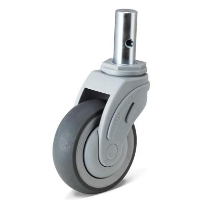 China China Factory Rigid 3 Inch 4 Inch Medical Casters And Silent Wheel Caster Swivel Round Solid Grip Medical Caster for sale