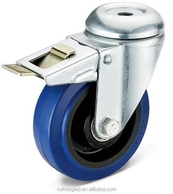 China High Quality Rigid Swivel Bolt Hole Caster With Total Brake Casters And Wheel Trolley Trolley for sale