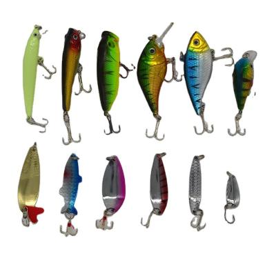 China Mixed Bait Tackle Kit Minnow Wobblers Crankbait Hard Fish Artificial Fishing Lure Set TZ1029 for sale