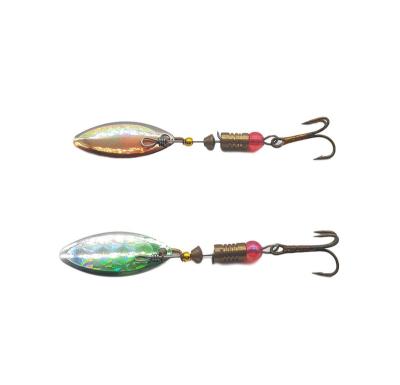 China Popular Amazon Trout 3.5g Pike Artificial Fishing Lures Composite Bass Spinner Spoon with Treble Hook T4358 for sale