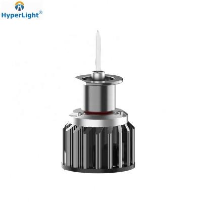 China Ultra White Aluminum Alloy + Glass HyperLight System 12V L6 LED Car Headlight Bulb H1 8000lm H7 Socket Automotive LED Lighting Headlight for sale