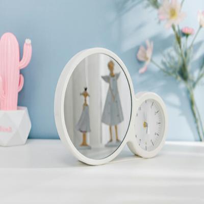 China Cheap multi-functional magic mirror professional manufacture LED strip clock photo frame can be used as a mirror for sale