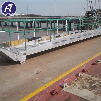 China Boat Detachable Anti - Skid Yacht Folding Marine Aluminum Ladder Porcelain for sale