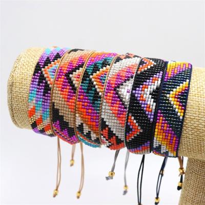 China BOHEMIA Bohemian fashion simple cross-border hot selling trend geometric miyuki bead hand weaving bracelet for sale