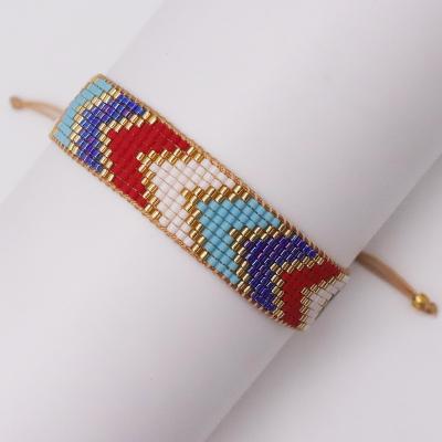 China BOHEMIA Bohemian New Arrow miyuki bracelet adjustable geometric pattern adjustable miyuki beaded bracelet for women for sale