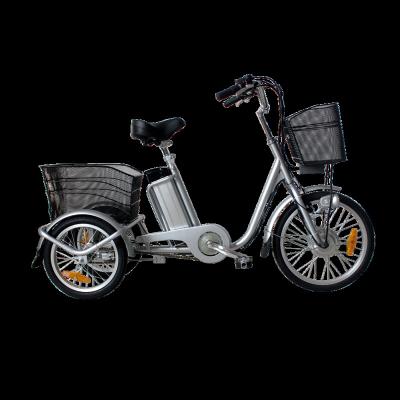 China Standard 20 inch 250W 3 wheel bicycle lithium battery adult electric tricycle for sale