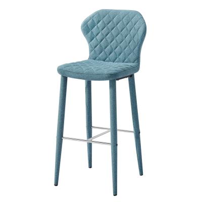 China Wholesale Home Dining Modern High Quality Bar Furniture Fabric PU Velvet Metal Bar Furniture Design Metal Chair Furniture Factory OEM/ODM New for sale