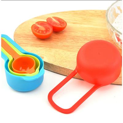 China Viable 6pcs Plastic Colorful Dosers Set Baking Supplies Milk Powder Doser for sale