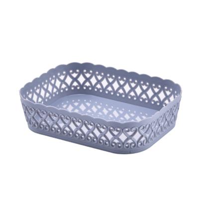 China Kitchen Viable Professional Rectangular Fruit and Vegetable Supplier Universal Porcelain Basket Cavity Desktop Storage Basket for sale