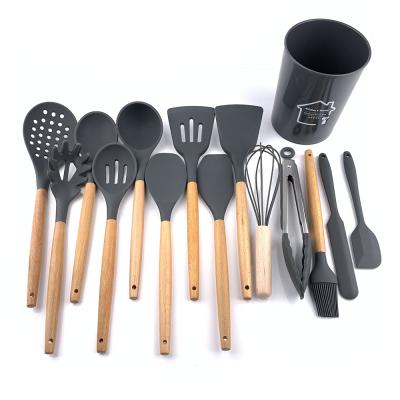 China Sustainable Manufacturers Selling Food Grade Cooking Tools Cookware Set 12 Pieces Of Silicone Kitchen Accessories for sale