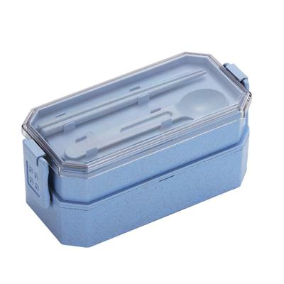 China Viable China Manufacturing Cheap Double Decker Bus Student Lunch Snack Box With Dinnerware Lunch Box for sale