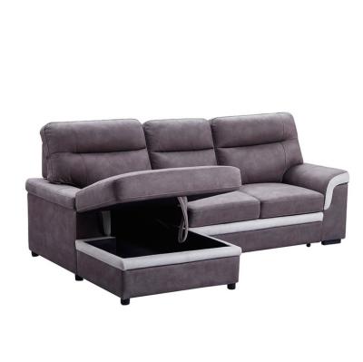 China Convertible Sectional lounge sofa pull out bed sofa chairs set modern living room furniture for sale