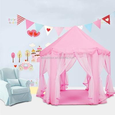 China Toy Soft Indoor and Outdoor Children Play Room Pink Hexagon Princess Castle Kids Play Tent Children's Play Tent for sale