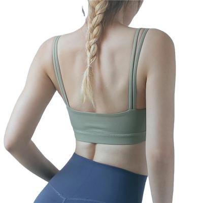 China Women Sports Bra Padded Elastic Breathable Radio High Impact Yoga Bras Top for sale