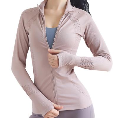 China Wholesale Custom Breathable Logo Seamless Full Zipper Athletic Sportswear Clothing Yoga Wear For Women for sale