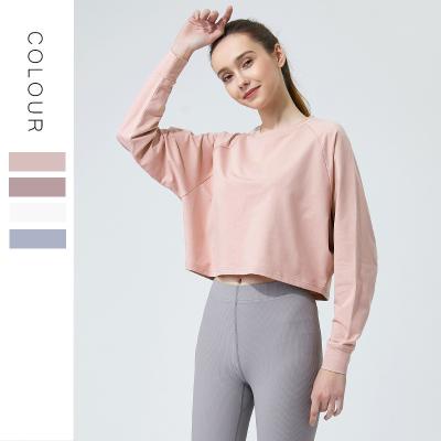 China Breathable Good Quality OEM Women Crewneck Sweatshirts Custom Casual Hoodie 2021 Long Sleeve for sale