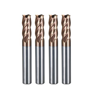 China HRC60 4 Flute Carbide Tungsten Steel Carbide Stainless Steel Tool Aluminum Alloy CNC Solid Face Milling Cutter for sale