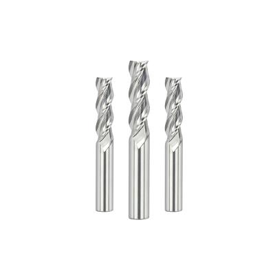 China Professional tool aluminum and steel material 55 degree aluminum carbide end mill high gloss aluminum knife 3f for sale