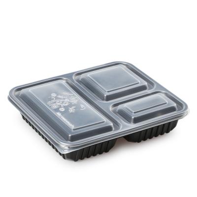 China Microwavable 3 Compartment Bento Lunch Box for sale