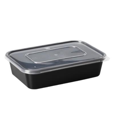 China Microwavable Disposable Prep Container Plastic Meal Lunch Box With Lids for sale