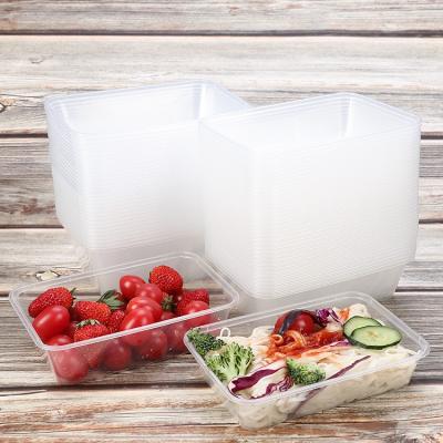 China PP Microwavable Disposable Clear Plastic Food Container for sale