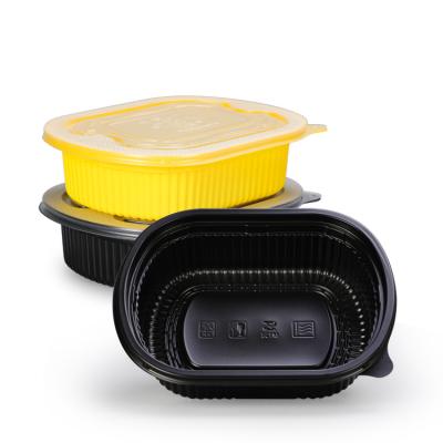 China Disposable Plastic Food Container Catering Box Storage Box Microwavable Bento Hot Plastic Lunch Box Disposable Plastic for sale