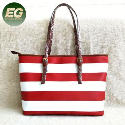 China SH1527 Large Fashion Stripe Throw Set Travel Designer Woman Bags Tote Bag Luxury Custom Print for sale